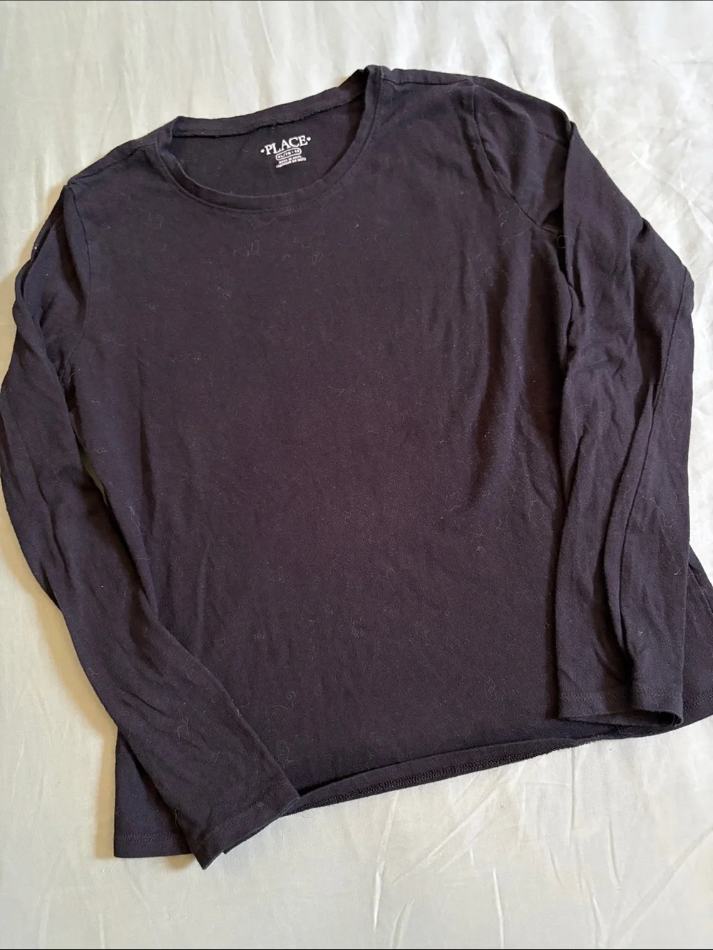 The Children's Place Black Long-Sleeve Crew Neck Tee